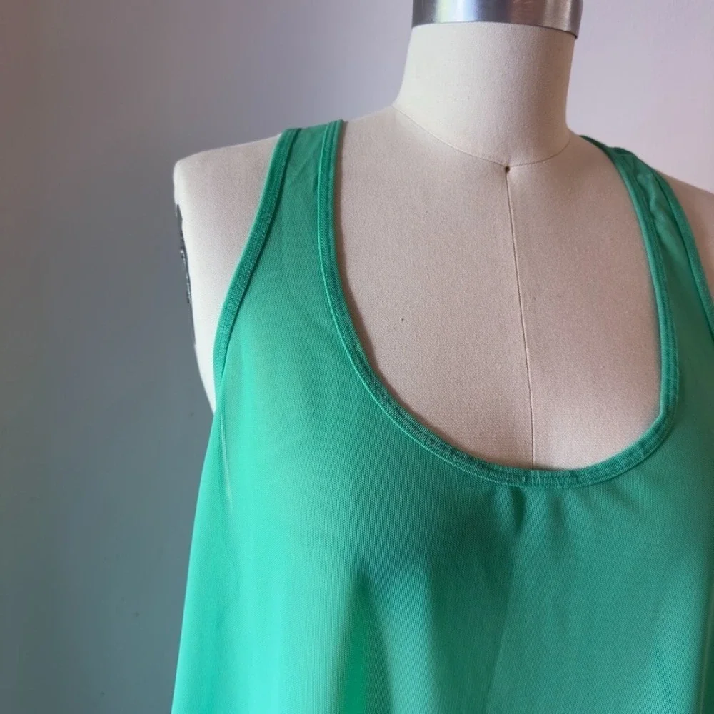 💚 Lululemon 105 Workout Gym Tank Top-Lightweight Mesh-Size 8-W1DR7S-Bali Breeze